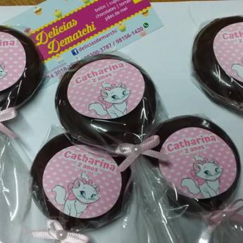 Comprar o produto de Pirulito de chocolate personalizado em Bolos e Doces em Bauru, SP por Solutudo
