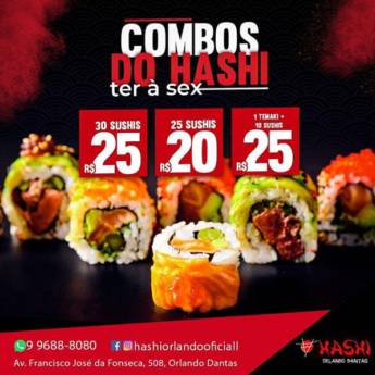 Comprar o produto de Leve o Hashi para seu Evento em Alimentos e Bebidas em Aracaju, SE por Solutudo
