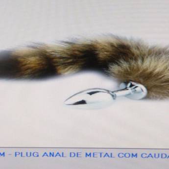 Comprar o produto de Plug Anal de Metal com Cauda Médio em Plugs Anais em Foz do Iguaçu, PR por Solutudo