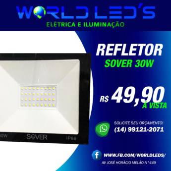 Comprar o produto de Refletor Sover 30W – 49,90 à vista em Refletores em São Manuel, SP por Solutudo