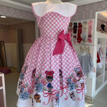 Comprar o produto de Vestido Lol Surprise + Póa  em Moda Infantil em Bauru, SP por Solutudo
