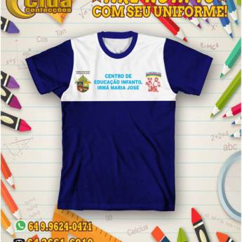 Comprar o produto de Uniforme - Centro de Educação Infantil Irmã Maria José em Camisetas em Mineiros, GO por Solutudo