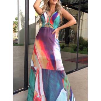 Comprar o produto de Vestido Estampado em Moda Feminina em Bauru, SP por Solutudo