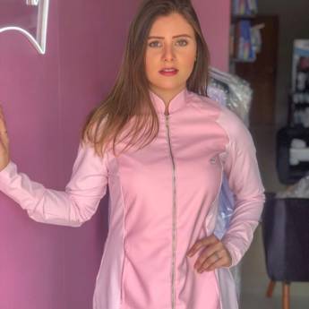Comprar o produto de Jaleco Feminino Veneto Rosa Blush em Jalecos em Mineiros, GO por Solutudo