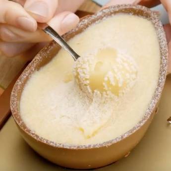 Comprar o produto de Ovo de colher - Leite ninho em Ovo de Páscoa em Mineiros, GO por Solutudo