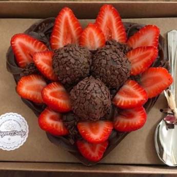 Comprar o produto de Ovo 500g Coração Brigadeiro Gourmet com Morango em Ovo de Páscoa em Bauru, SP por Solutudo