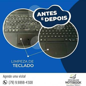 Comprar o produto de Limpeza de teclado em Assistência Técnica pela empresa Oficina do Notebook em Aracaju, SE por Solutudo