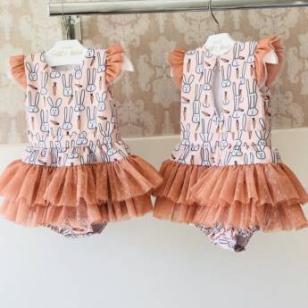 Comprar o produto de Vestido temático: Pascoa em Moda Infantil em Bauru, SP por Solutudo