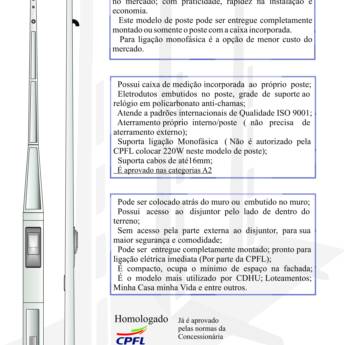 Comprar o produto de  POSTE PCI MINI SIMPLES- CPFL em Poste Padrão pela empresa Postes São Conrado em Araçatuba, SP por Solutudo