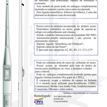 Comprar o produto de POSTE PCI SIMPLES - CPFL em Poste Padrão pela empresa Postes São Conrado em Araçatuba, SP por Solutudo