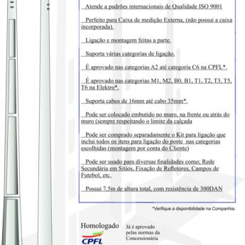 Comprar o produto de POSTE DUPLO T 7,5 X 300 DAN em Poste Padrão em Araçatuba, SP por Solutudo