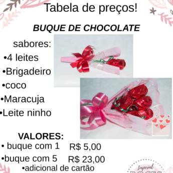 Comprar o produto de Buquê de Chocolate  em Bolos e Doces em Mineiros, GO por Solutudo