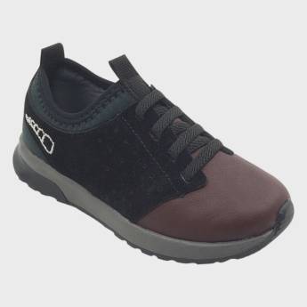 Comprar o produto de Tênis Jogging Infantil Preto e Vinho Masculino em Meninos em Birigui, SP por Solutudo