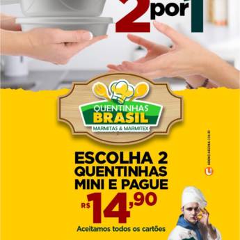 Comprar o produto de 2 quentinhas mini em Marmitex em Bauru, SP por Solutudo