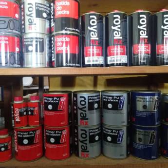 Comprar o produto de Complementos Massa Rápida, Removedor Pastoso, Bate Pedra, Adesivos, Primers Pu Linha Royal em Linha Automotiva em Lençóis Paulista, SP por Solutudo