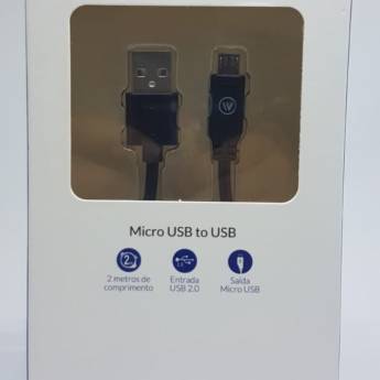 Comprar o produto de Cabo Micro usb 347BK em Cabos em Foz do Iguaçu, PR por Solutudo