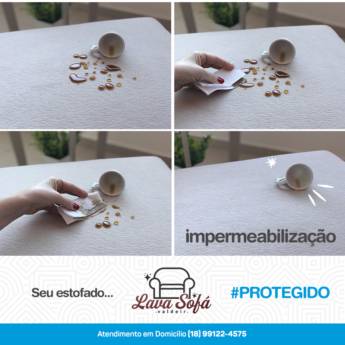 Comprar o produto de Impermeabilização de estofados em Impermeabilização de Tecidos pela empresa Lava Sofá - Valdeir em Araçatuba, SP por Solutudo