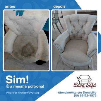 Comprar o produto de Higienização de estofados em Limpeza de estofado  pela empresa Lava Sofá - Valdeir em Araçatuba, SP por Solutudo