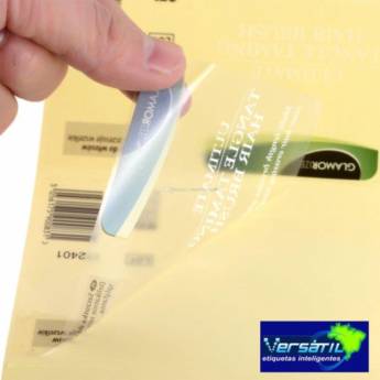 Comprar o produto de Rótulo bopp transparente em Bauru e Região em Rótulos  em Bauru, SP por Solutudo