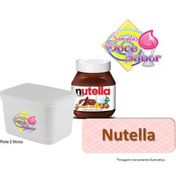 Comprar o produto de Sorvete de massa sabor Nutella | Pote de 2 litros em Sorvete de Massa em Bauru, SP por Solutudo
