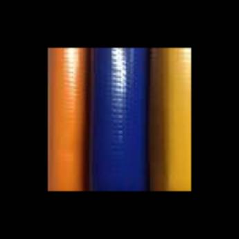 Comprar o produto de Lona PVC Dupla Face Laranja fundo Preto com argolas laterais em Lonas, Capas e Encerados em São Paulo, SP por Solutudo