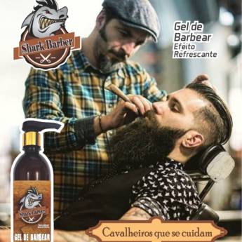 Comprar o produto de Gel de Barbear Efeito Refrescante - Shark Barber em Outros em Botucatu, SP por Solutudo