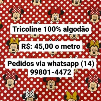 Comprar o produto de Tricoline 100% algodão em Bauru  em Tecidos em Bauru, SP por Solutudo