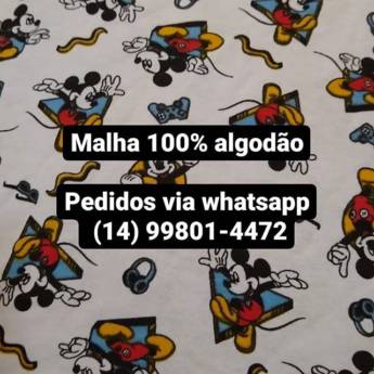 Comprar o produto de Malha 100% algodão em Bauru  em Tecidos em Bauru, SP por Solutudo