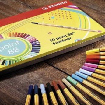 Comprar o produto de Caneta Stabilo Point 88 Estojo de Metal 50 Unidades em Papelaria em Jaú, SP por Solutudo