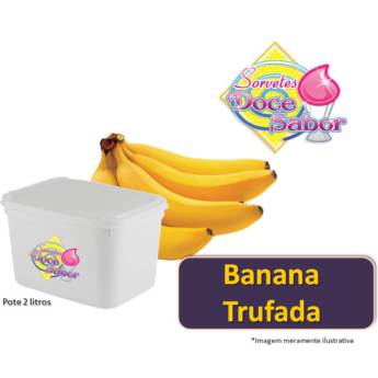 Comprar o produto de Sorvete de massa sabor Banana Trufada | Pote de 2 litros em Sorvete de Massa em Bauru, SP por Solutudo