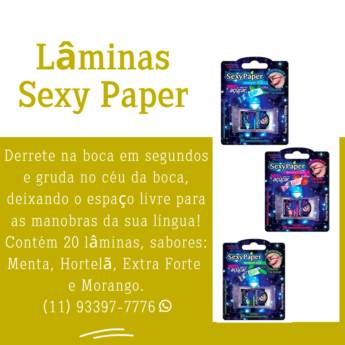 Comprar o produto de Lâminas Sexy Paper Refrescantes - 5ª CATEGORIA - Entregue-se - Beijo na boca  em Comestíveis em Guarulhos, SP por Solutudo