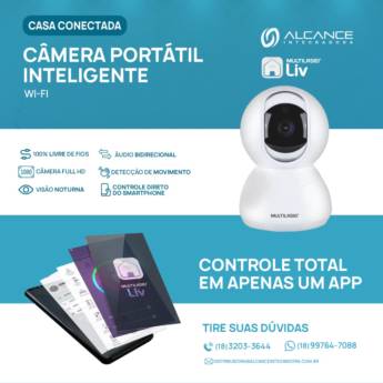 Comprar o produto de Câmera Portátil Inteligente / Controle total em apenas 1 app  em Câmeras de Segurança em Presidente Prudente, SP por Solutudo
