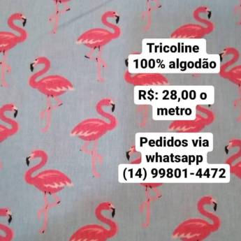 Comprar o produto de Tricoline 100% Algodão - Flamingo em Bauru  em Tecidos em Bauru, SP por Solutudo