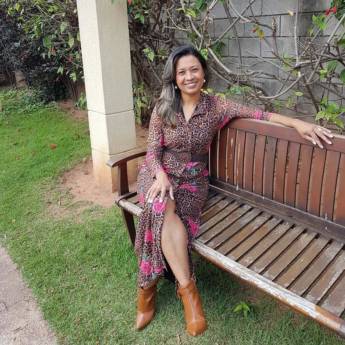 Comprar o produto de Vestido chamise longuete de onça com flor em Moda Feminina em Jundiaí, SP por Solutudo