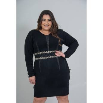 Comprar o produto de VESTIDO PLUS SIZE GEÓRGIA - preto em Moda Feminina em Jundiaí, SP por Solutudo