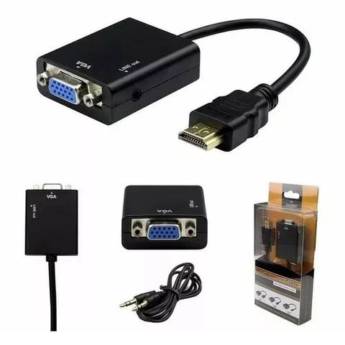 Comprar o produto de Conversor de Cabo HDMI para VGA em Eletrônicos, Áudio e Vídeo pela empresa Viana Sat Eletrônica em Itamaraju, BA por Solutudo