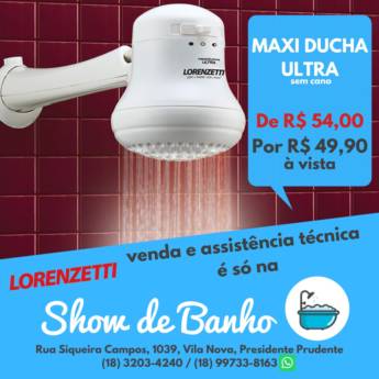 Comprar o produto de Maxi Ducha Ultra (sem cano) em Chuveiros e Duchas em Presidente Prudente, SP por Solutudo