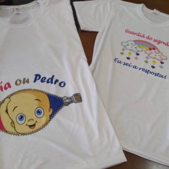 Comprar o produto de Camiseta Chá de Revelação  em Camisetas e Blusas em Ourinhos, SP por Solutudo