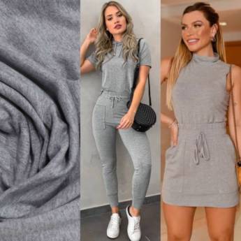 Comprar o produto de Tecido viscose cinza em Bauru  em Tecidos em Bauru, SP por Solutudo