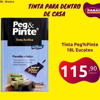 Comprar o produto de Tinta Peg&Pinte -  18L Eucatex em Tintas Acrílicas em Lençóis Paulista, SP por Solutudo