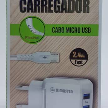 Comprar o produto de Kit Carregador Micro usb KT608X em Carregadores pela empresa Infozcell Assistencia Técnica Conserto de Celular - Shopping Jl  em Foz do Iguaçu, PR por Solutudo