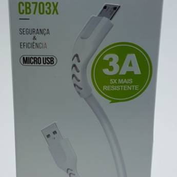 Comprar o produto de Cabo Micro usb CB703X 3A em Cabos em Foz do Iguaçu, PR por Solutudo