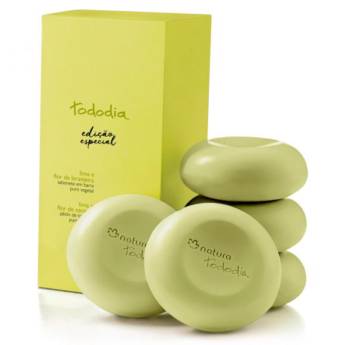 Comprar o produto de SABONETE VEGETAL LIMA E FLOR DE LARANJEIRA em Barra em Jundiaí, SP por Solutudo