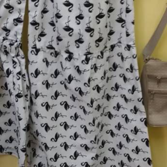 Comprar o produto de Vestido Branco e Preto  em Calçados, Roupas e Bolsas em Poá, SP por Solutudo