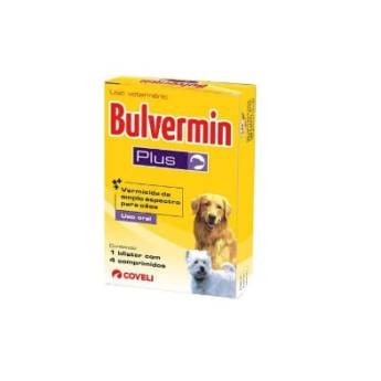 Comprar o produto de Vermífugo Bulvermin Plus 4 comprimidos em Farmácias Veterinárias em Bauru, SP por Solutudo