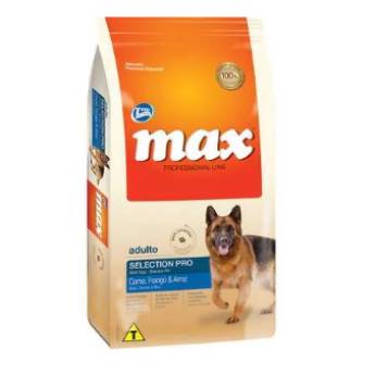 Comprar o produto de Ração Max Selection Pro Cães Adultos Carne, Frango e Arroz 15kg em Pet Shop em Bauru, SP por Solutudo