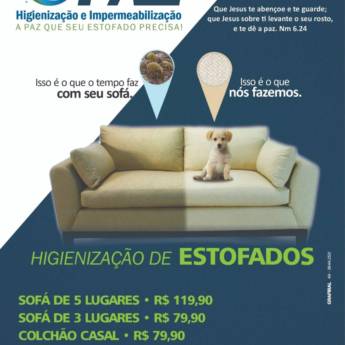 Comprar o produto de Higienização de Sofá de 3 Lugares em Limpeza de Estofados em Francisco Beltrão, PR por Solutudo