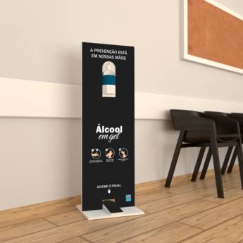 Comprar o produto de Totem Display Álcool em Gel em Alcool em Igaraçu do Tietê, SP por Solutudo