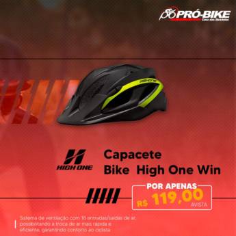 Comprar o produto de Capacete Bike High One Win Verde em Capacetes em Dourados, MS por Solutudo