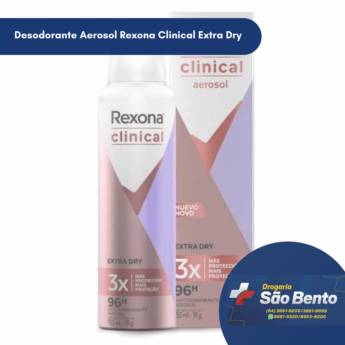 Comprar o produto de Desodorante Aerosol Rexona Clinical Extra Dry em Desodorantes em Mineiros, GO por Solutudo